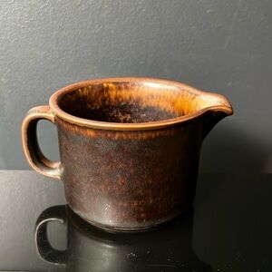 Arabia Ruska Cream Creamer Finnish Stoneware Brutalist  60s 70s Earthy
